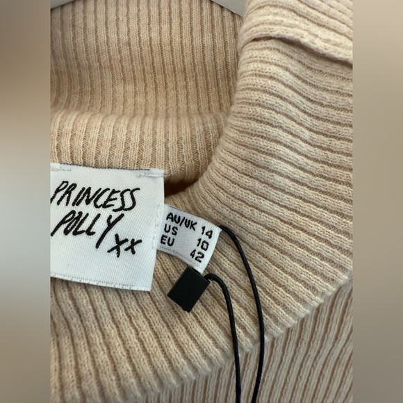 Princess Polly Cream Ribbed Turtleneck - Picture 9 of 11